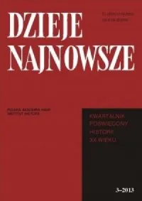 Dzieje najnowsze. Kwartalnik poświęcony historii XX wieku nr 3 / 2013 Tani