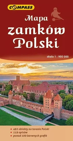 Popularny Mapa zamków Polski w skali 1:900 000